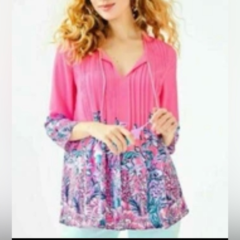 Lilly Pulitzer Marilina Tunic Top Size S